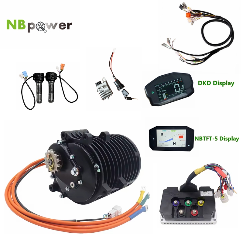 Mid Drive Motor Kit 72V 3000W - QS138 70H V3 3000Wミッドドライブモーター 1:2.35ギアキット（Fardriver ND72450