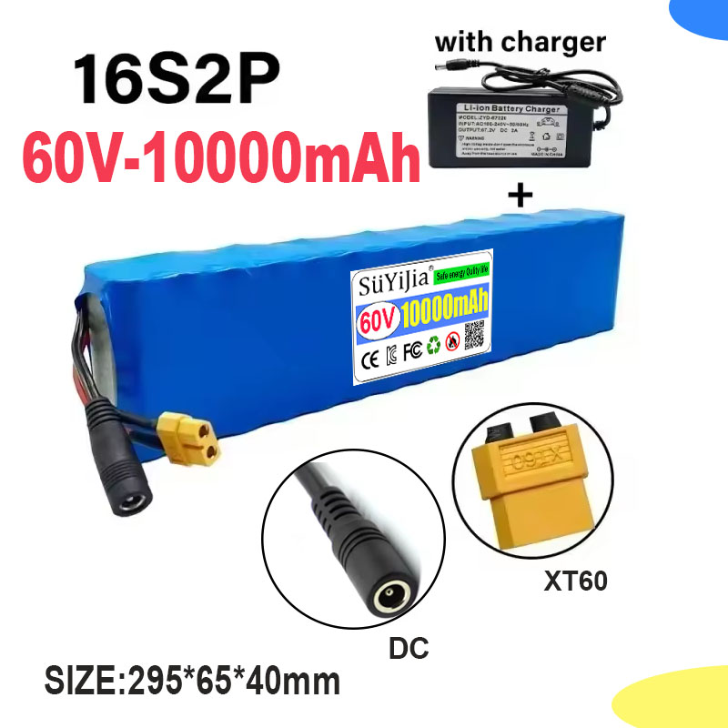 60V 30Ah Electric Scooter Battery - 60V 16S2P 18650 リチウムイオンバッテリーパック 67.2V 10000mAh