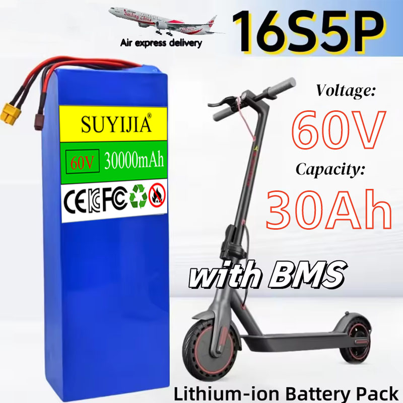 16S5P 60V 30000mAh バッテリー 18650 - 60V 30Ah Electric Scooter Battery のレビューと価格